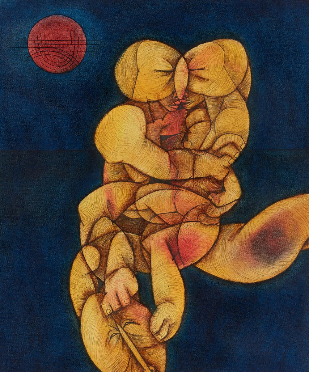 Nathaniel Mokgosi comparable auction result: nat mokgosi adam kissing eve
