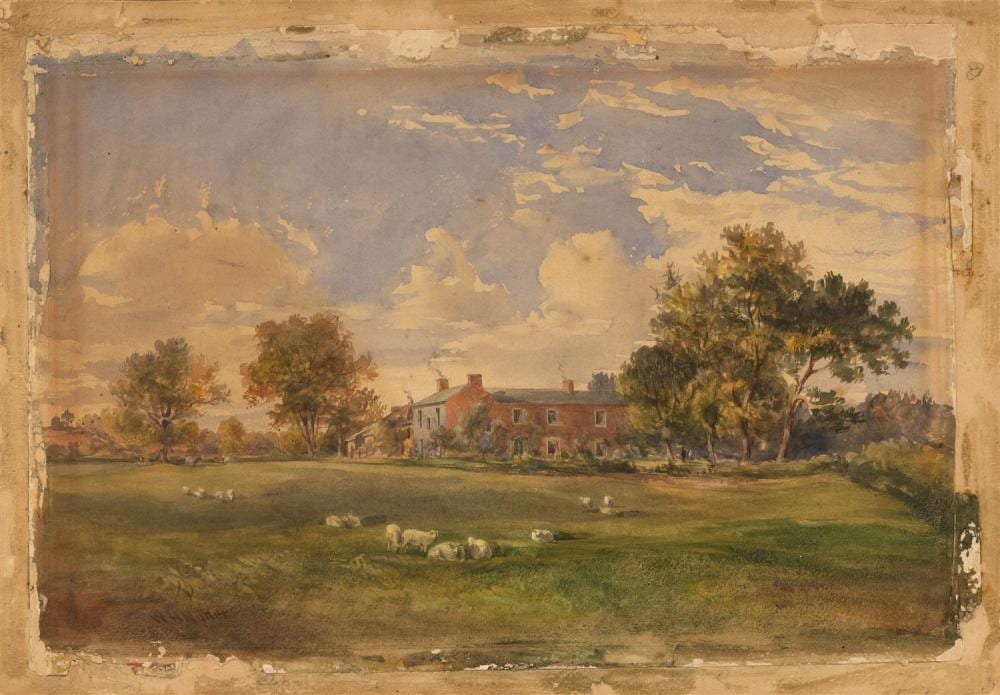 William Henry Nutter comparable auction result: william henry nutter united kingdom 1821 1872 cumberland homestead watercolor on paper laid on board 19 x 13 unframed