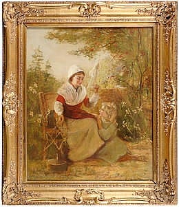 Alfred Fowler Patten comparable auction result: alfred fowler patten british 1826 died after 1888 afternoon pastimes 23 x 19 1 4in 58 5 x 49cm