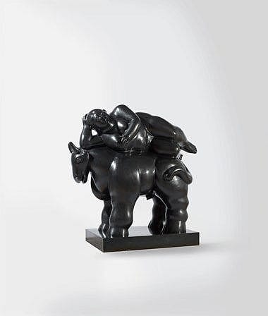 Fernando Botero (COLOMBIA, B.1932) Rape of Europa bronze 100 x 102 x 52 cm. (39 3/8 x 40 1/8 x 20 ½ in.) comparable sale
