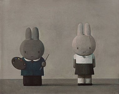 Liu Ye (CHINA, B. 1964) Painter and Model acrylic on canvas 80 x 100 cm. (31 1/2 x 39 3/8 in.) comparable sale