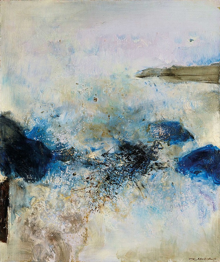 Zao Wou-Ki (ZHAO WUJI, FRANCE/CHINA, 1920-2013) 20.09.76 oil on canvas 65.1 x 54 cm. (25 5/8 x 21 1/4 in.) comparable sale