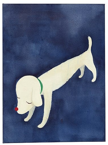 Yoshitomo Nara (JAPAN, B. 1959) Dog in the Night acrylic on canvas 59.9 x 44.8 cm. (23 5/8 x 17 5/8 in.) comparable sale