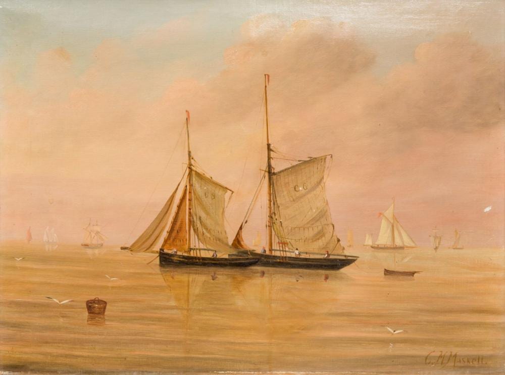 christopher mark maskell 1846 1933 british shipping in calm waters oil on · Rowley Fine Art Auctioneers and Valuers · 2019-06-01 Christopher Mark Maskell comparable auction result: christopher mark maskell 1846 1933 british shipping in calm waters oil on
