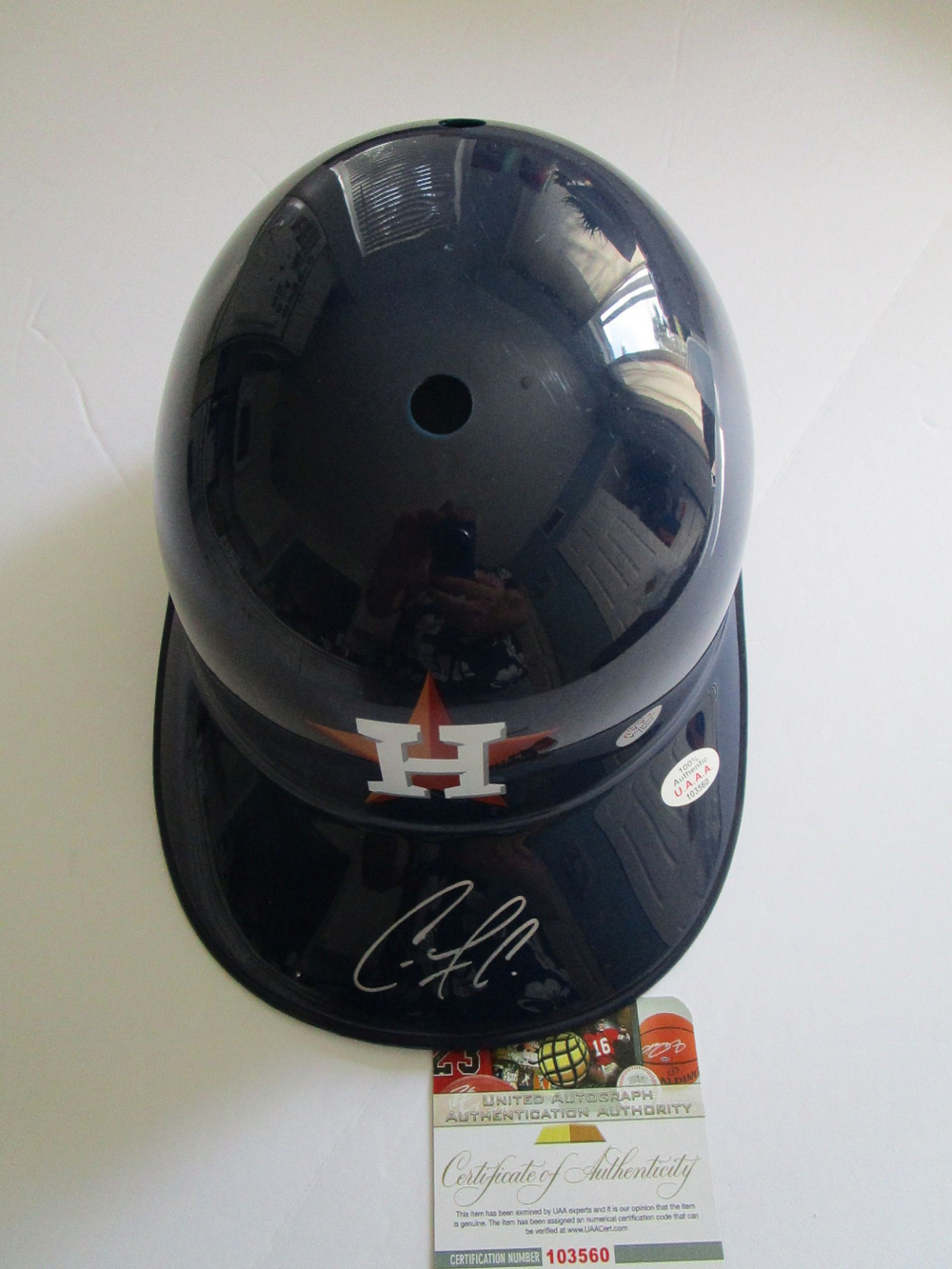 Carlos Correa comparable auction result: carlos correa houston astros shortstop world series champion autographed helmet w coa