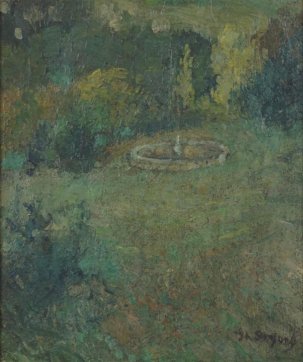 ina gregory 1874 1964 verdant garden with fountain 31 x 26cm · Lawsons · 2019-05-30 Ina Gregory comparable auction result: ina gregory 1874 1964 verdant garden with fountain 31 x 26cm