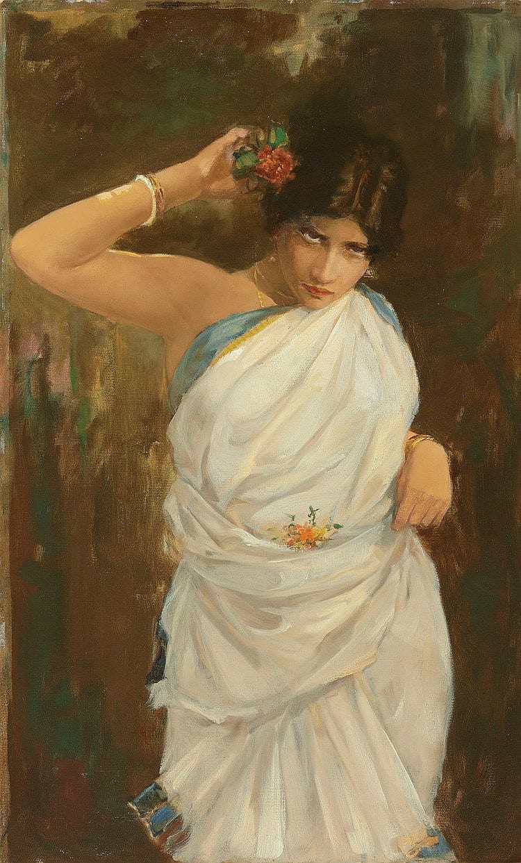 Hemendranath Mazumdar comparable auction result: hemendranath mazumdar 1894 1948 untitled country flower oil on canvas laid on board 29 5 8 x 18 in 75 2 x 46 4 cm