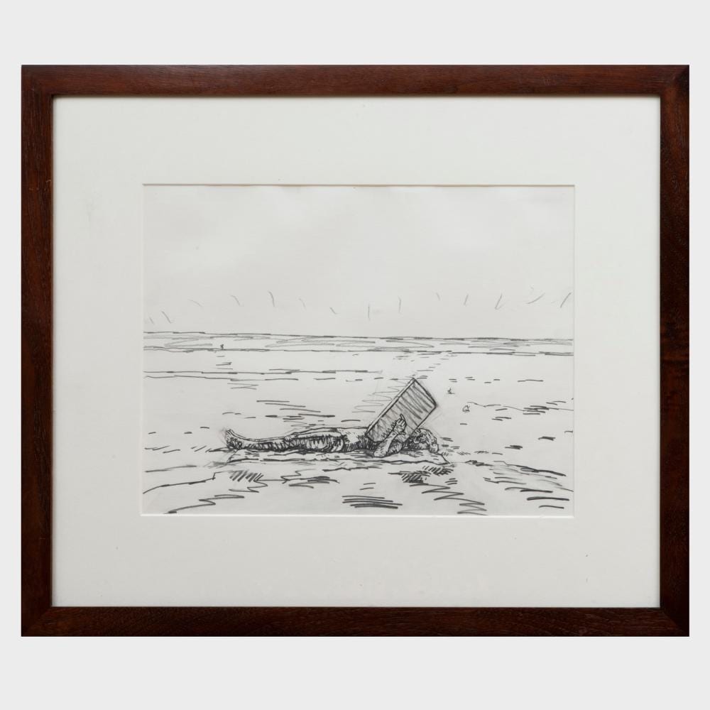 Graham Nickson comparable auction result: graham nickson b 1946 study for bather with reflector
