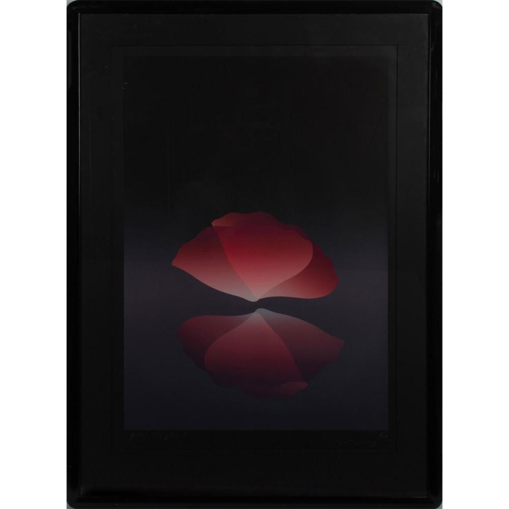 Kozo Inoue comparable auction result: large framed color serigraph print reflet by kozo inoue