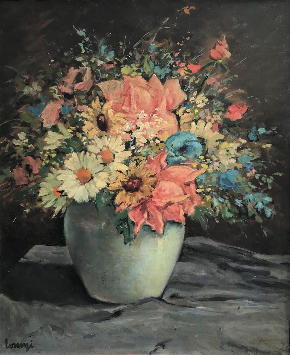Alberto Fabio Lorenzi comparable auction result: alberto fabio lorenzi 1880 1969 nature morte aux fleurs