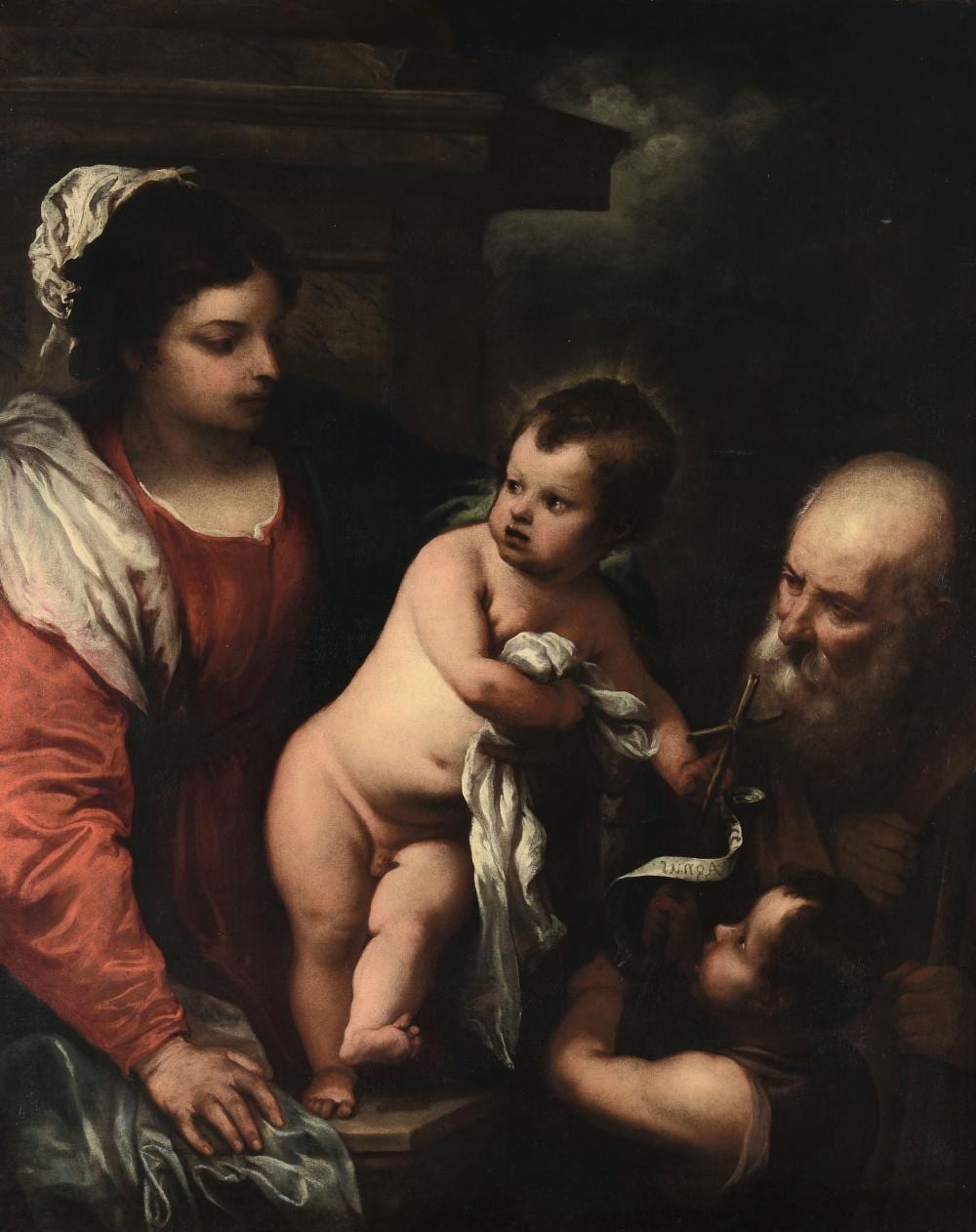 Giovanni Bernardo Carbone comparable auction result: giovanni bernardo carbone 1616 1683 sacra famiglia con s giovannino