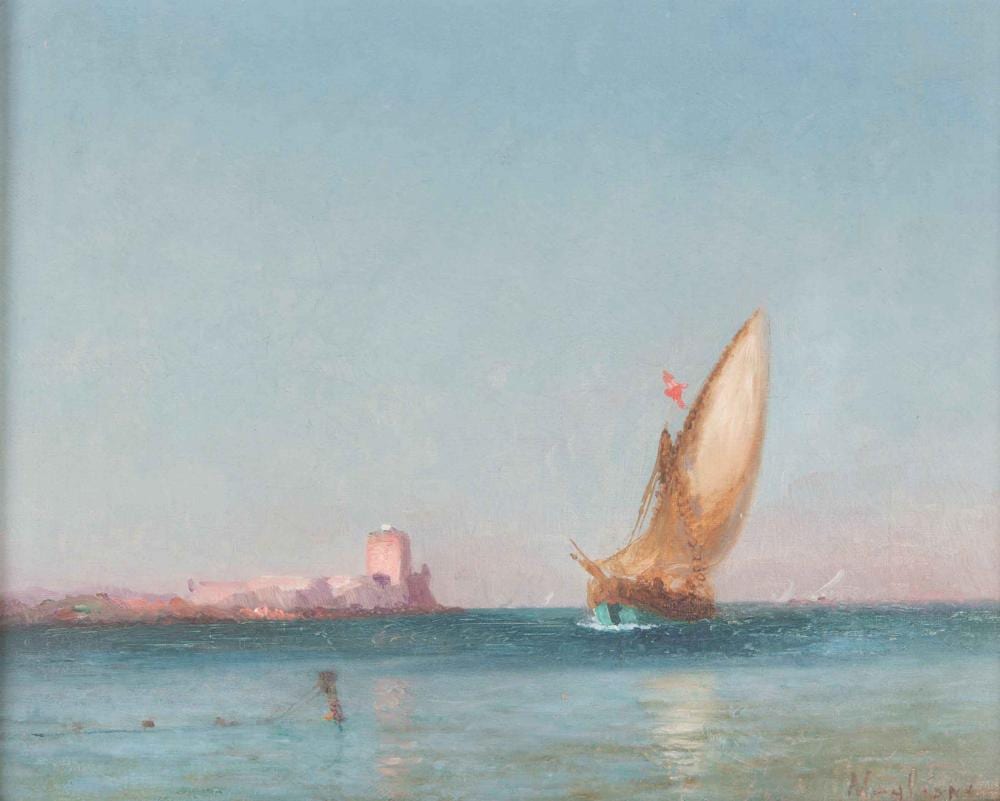 André Maglione comparable auction result: andr maglione 1838 1923 navire en mer