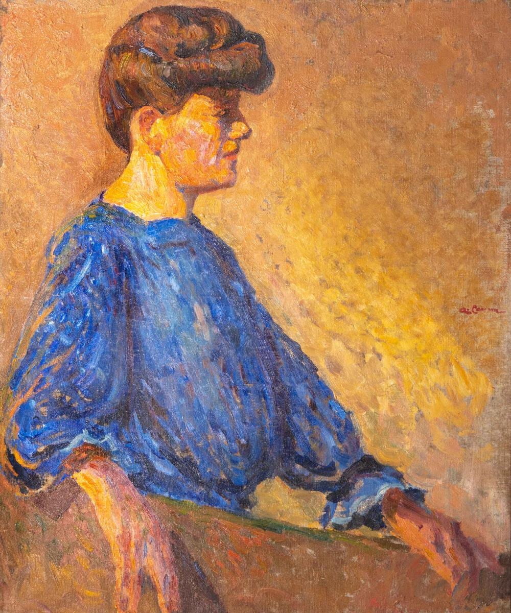 Augustin Carrera comparable auction result: augustin carrera 1878 1952 portrait fauve de femme de profil