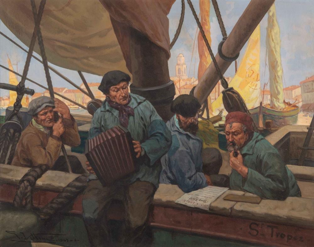 Giulio Vittini comparable auction result: giulio vittini 1888 1968 saint tropez 1947