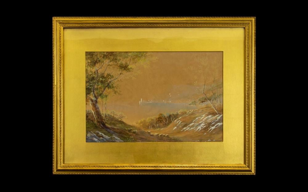 Milton Drinkwater comparable auction result: milton drinkwater british 1860 1917 untitled watercolour on paper depict