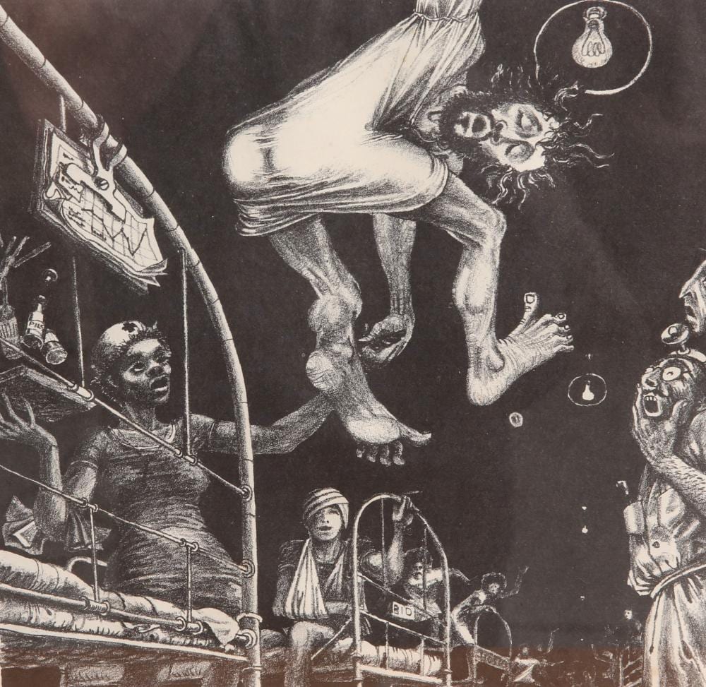 Klaus Voormann comparable auction result: klaus voormann german born 1938 oh my lithograph signed and dated 73