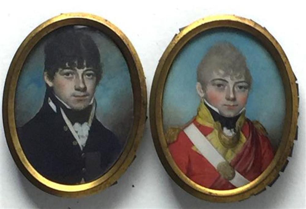 Walter Stephens Lethbridge comparable auction result: walter stephens lethbridge 1771 1831 a miniature portrait of a young gentleman 1803 a miniature portrait of a young officer 2