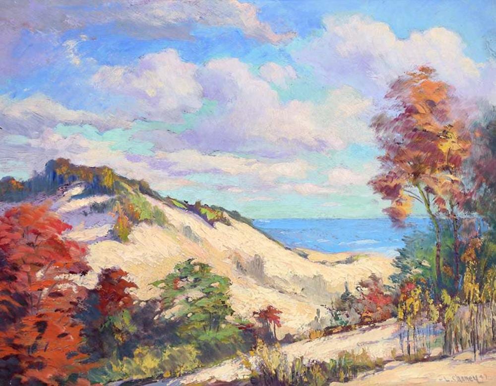 Lester Joseph Chaney comparable auction result: lester joseph chaney painting of california sand dunes