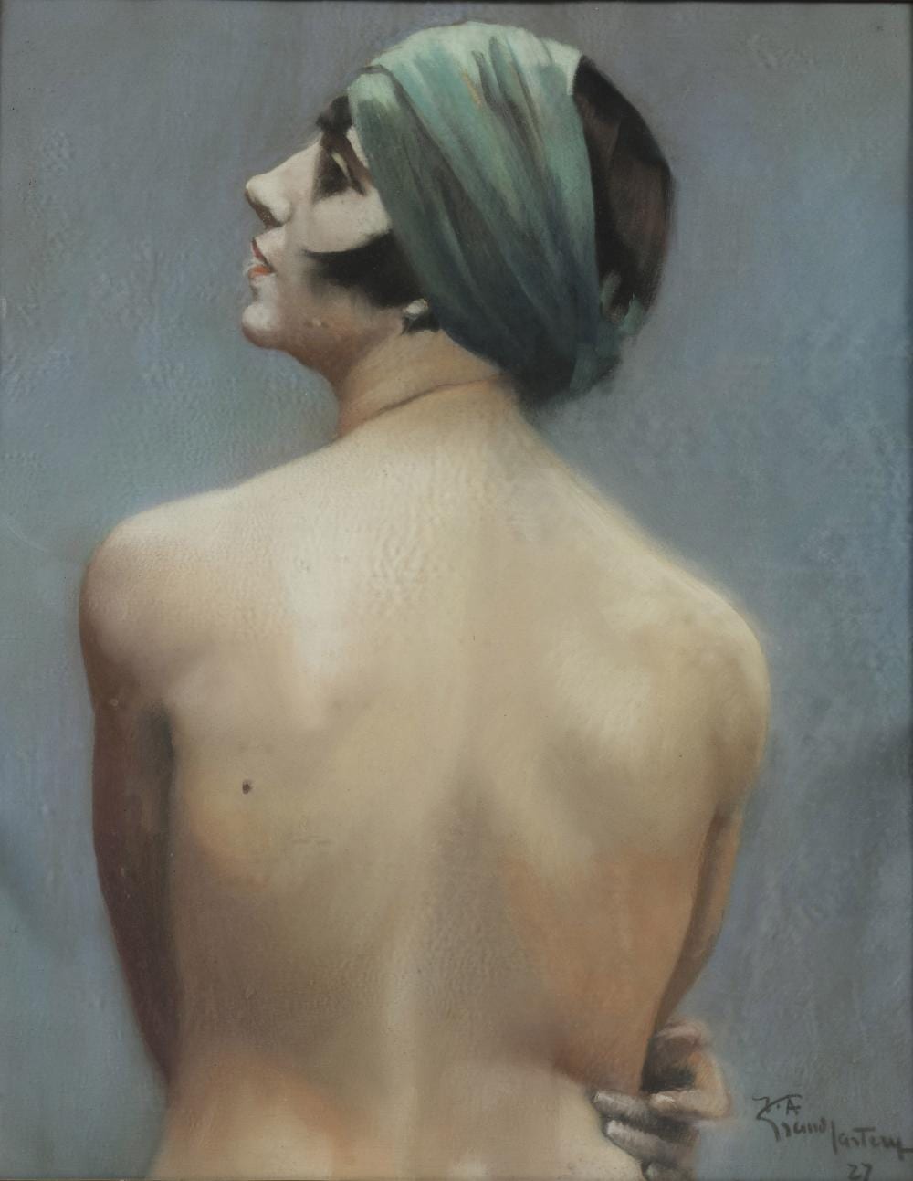 Jean Albert Grand-Carteret comparable auction result: jean albert grand carteret 1903 1954 nu de dos au turban
