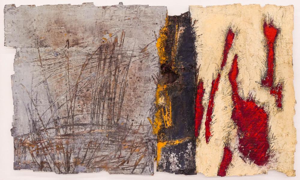 David Green comparable auction result: david green b 1951 washington heridas del dia 4 1991 mixed media on paper 30 x52