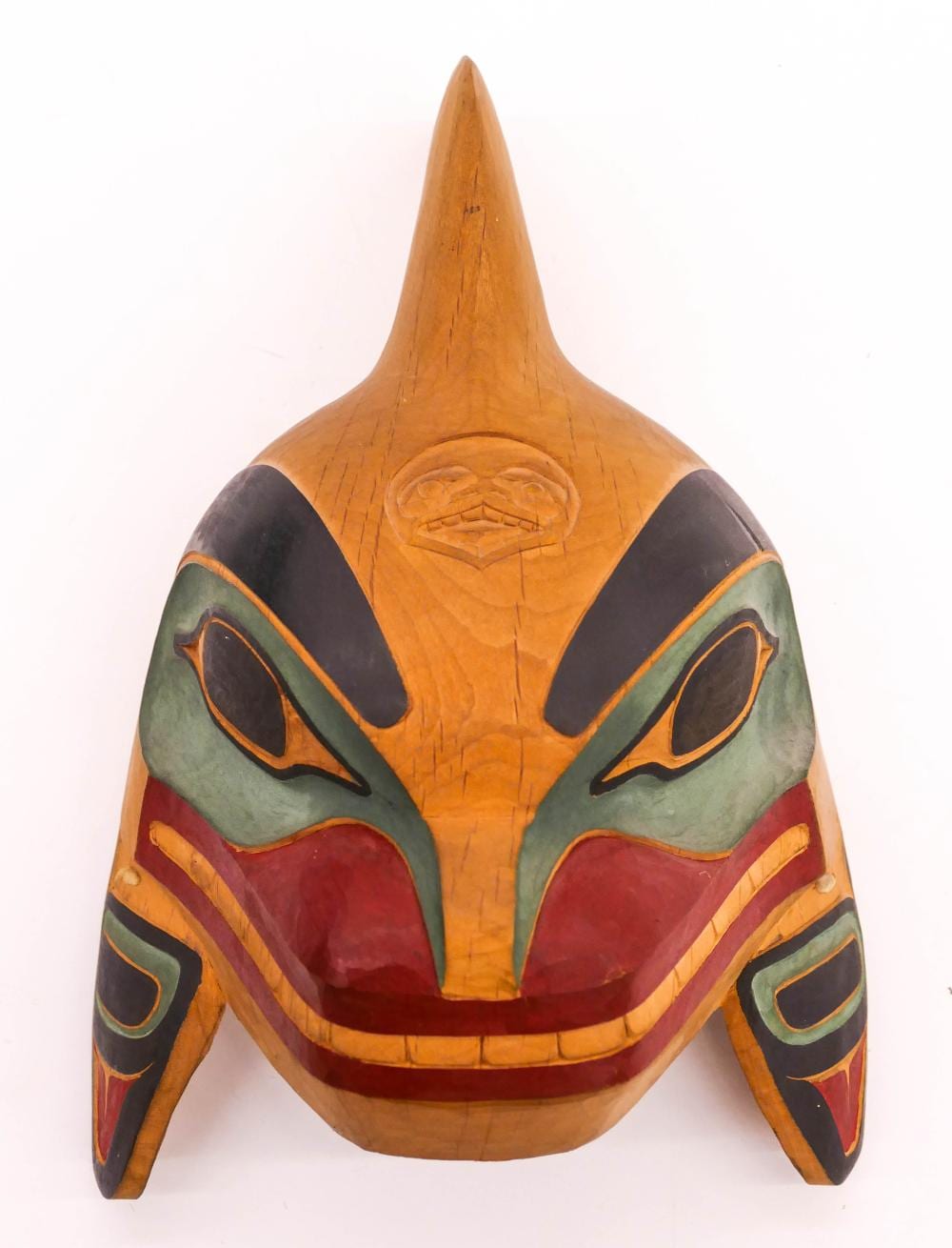 Reg Davidson comparable auction result: reg davidson b 1954 haida killer whale frontlet 1982 alder 9 5 x6 5 x3 5