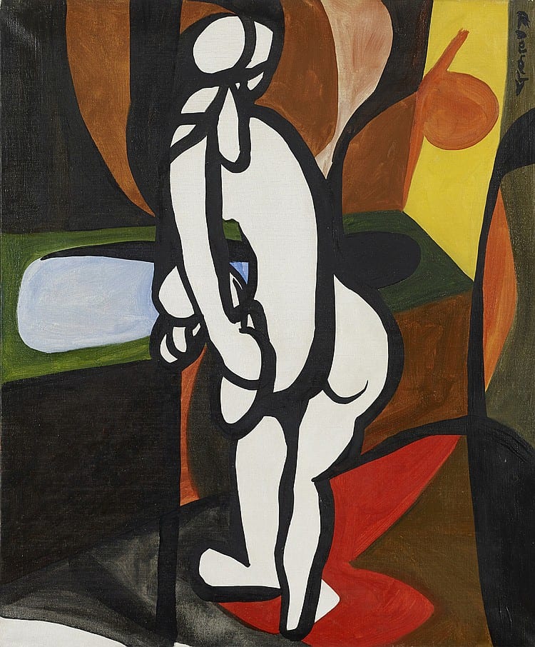 Roland Dorcely comparable auction result: roland dorcely ne en 1930 sans titre en sortant du bain circa 1958