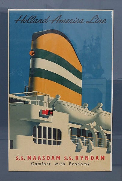 Reyn Dirksen comparable auction result: reyn dirksen 1924 1999 a poster holland america line s s maasdam s s ryndam comfort with