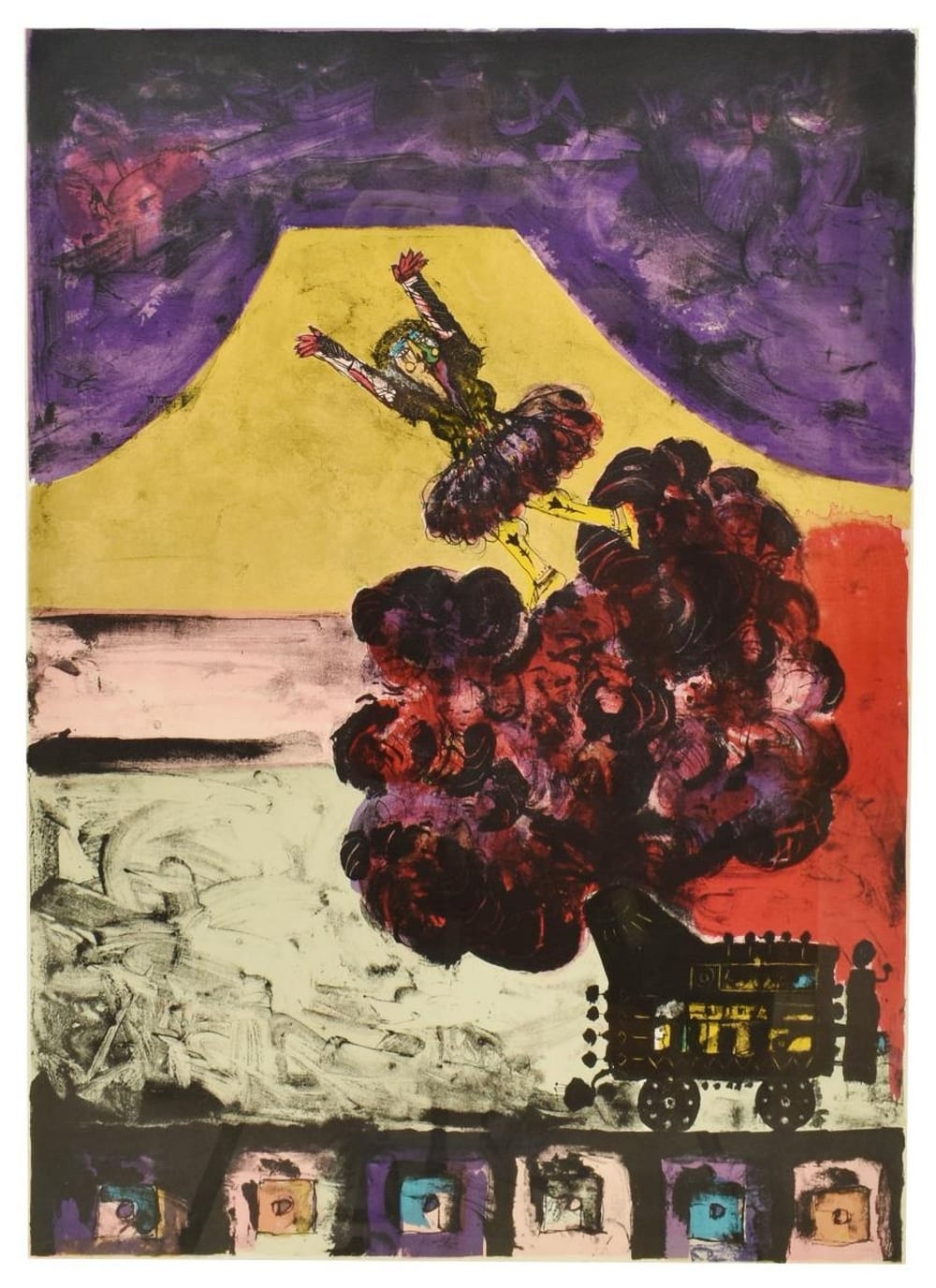 NORMAN LALIBERTE (B.1925) CIRCUS CANNON LITHOGRAPH sold by Austin Auction Gallery, lot 290 — auction record photograph