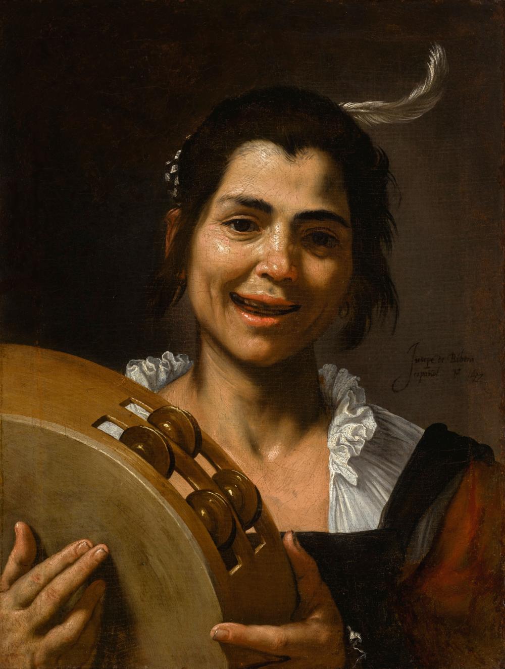 JUSEPE DE RIBERA, CALLED LO SPAGNOLETTO | A Girl with a tambourine (The Sense of Hearing) comparable sale