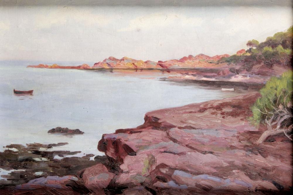 Gustave Lemaître comparable auction result: gustave lemaitre 1862 1920 rivage pr s d alger huile sur toile sign e