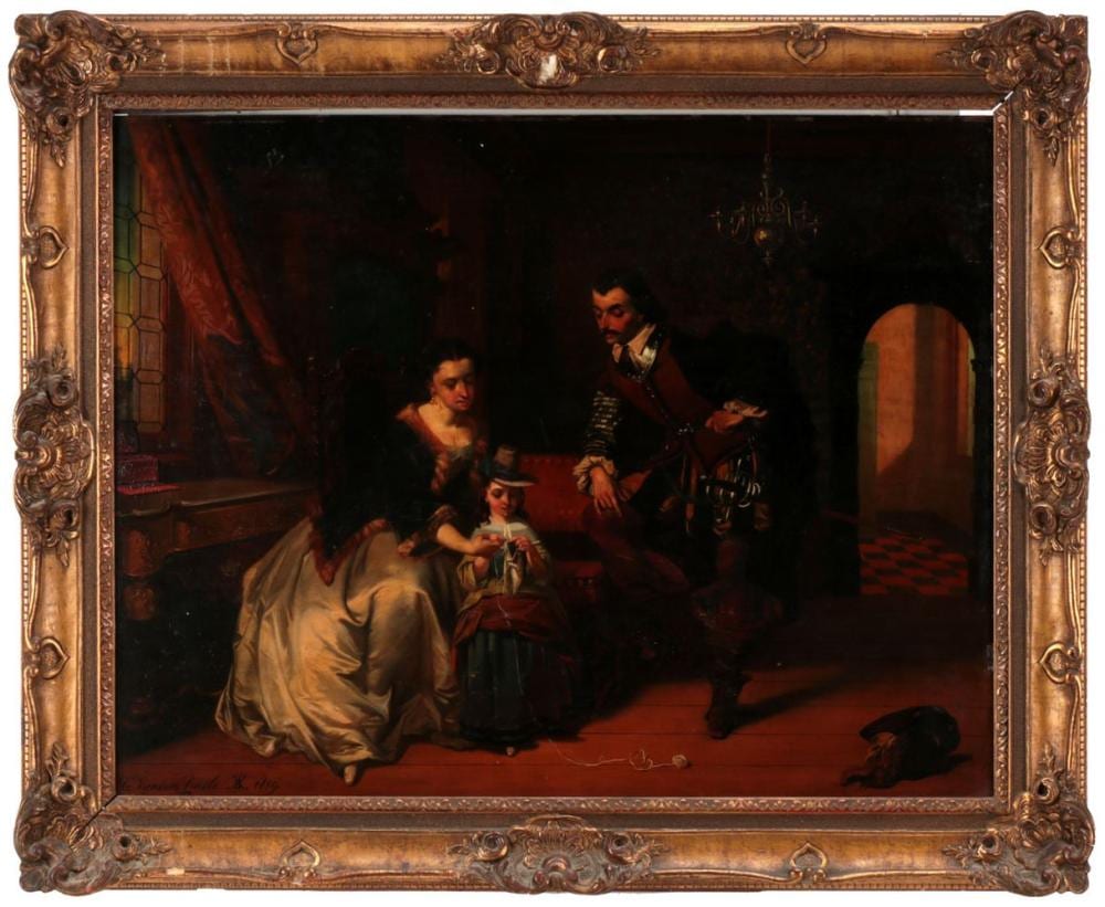 Casimir van den Daele comparable auction result: casimir van den daele 1818 1880 interior scene