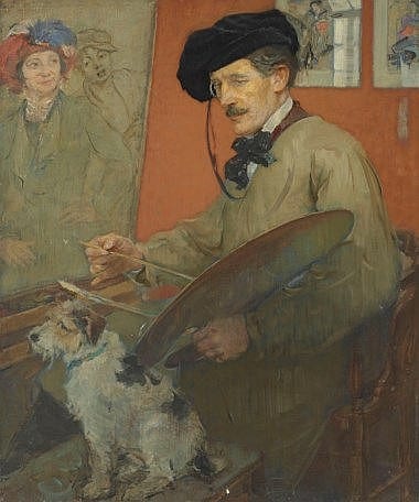 ernest borough johnson 1866 1949 portrait of the artist and his dog oil on canvas unframed 30 x 25 in 76 2 x 63 5 cm · Christie's · 2019-07-11 Ernest Borough Johnson comparable auction result: ernest borough johnson 1866 1949 portrait of the artist and his dog oil on canvas unframed 30 x 25 in 76 2 x 63 5 cm
