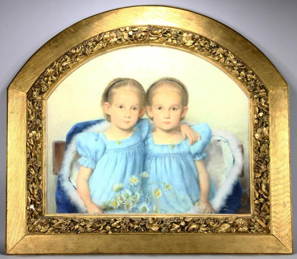 Olga Alexandrovna comparable auction result: olga alexandrovna portrait of twin sisters