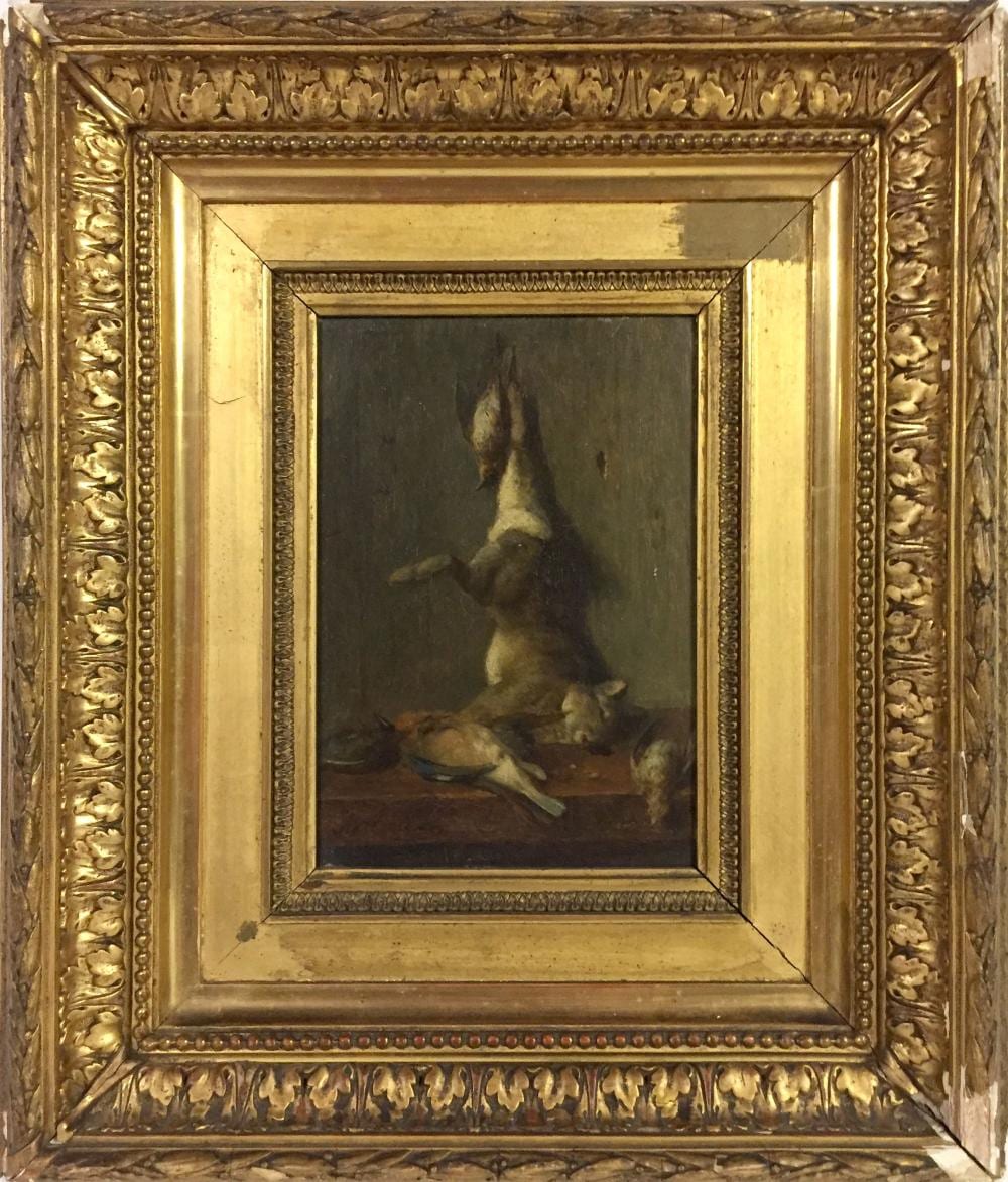 Alexandre Couder comparable auction result: alexandre couder 1808 1879 nature morte aux lapin de garenne et lievre pa