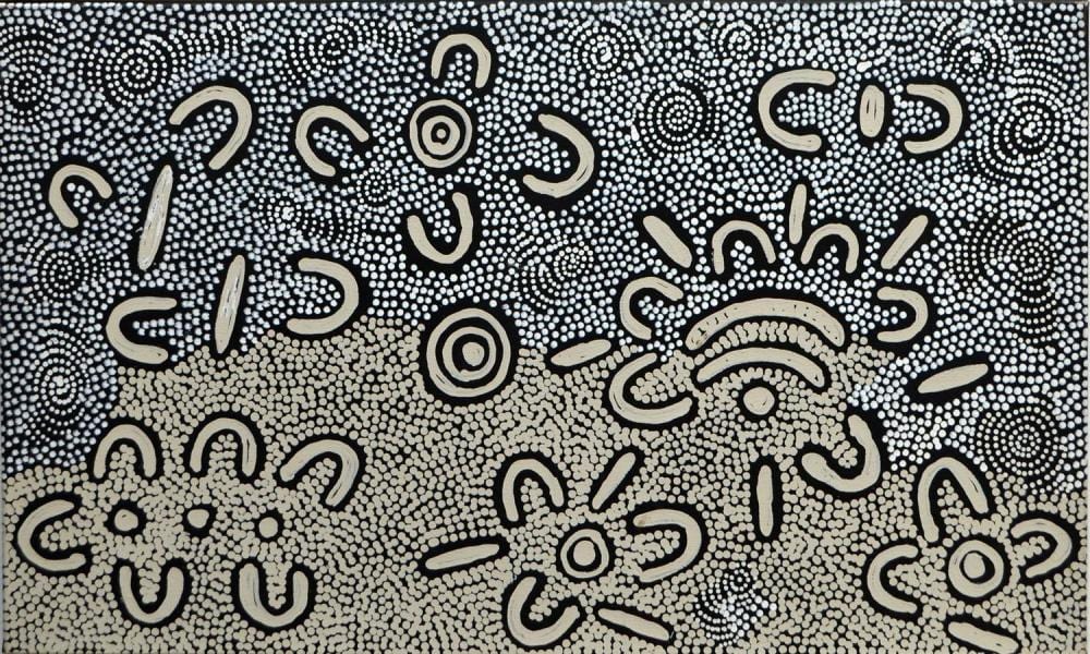 Maureen Hudson Nampijinpa comparable auction result: maureen hudson nampijinpa possum dreaming acrylic on canvas 80 x 48cm