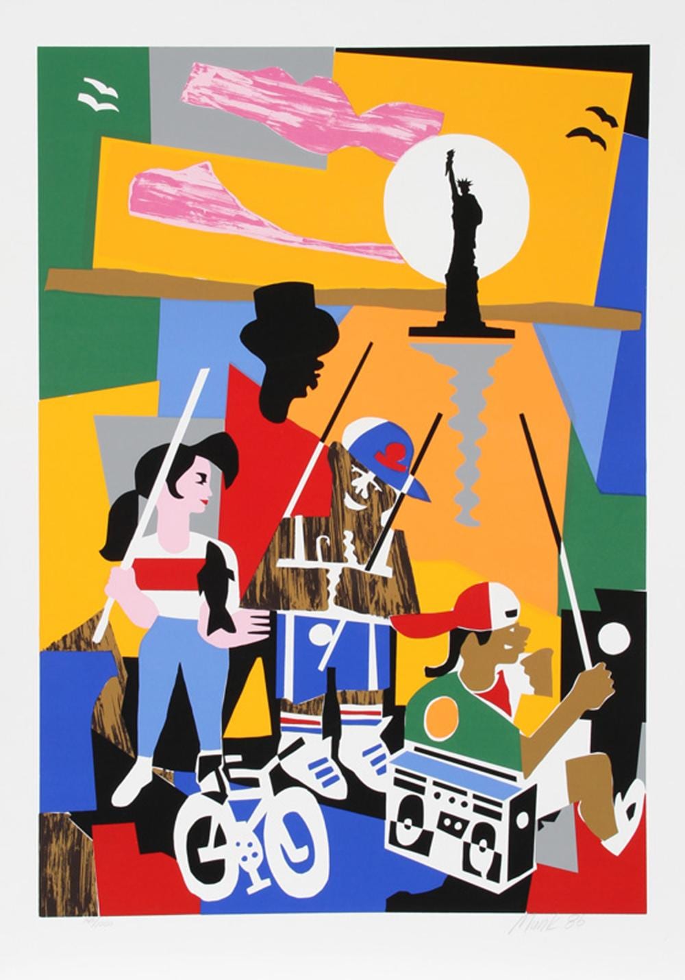 Loren Munk comparable auction result: loren munk liberty silkscreen