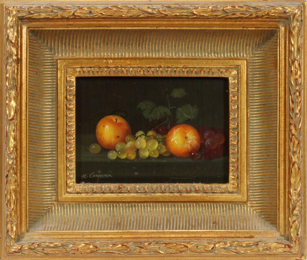 R. Caspers comparable auction result: r caspers oil on board still life of fruit