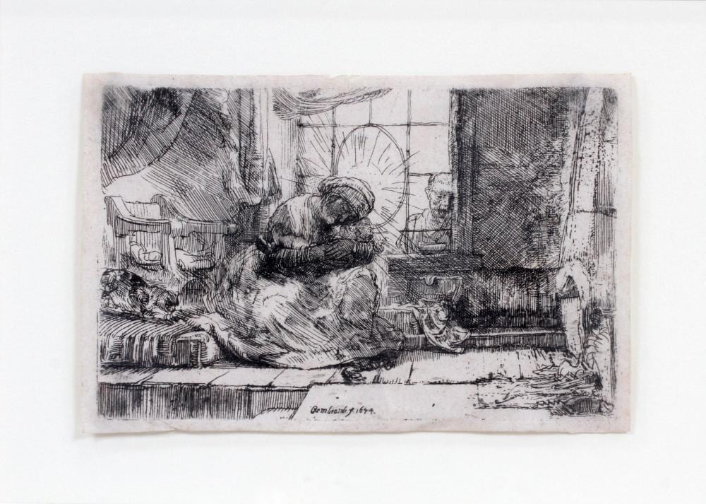 REMBRANDT ETCHING LAID ON PAPER sold by DuMouchelles, lot 2015 — auction record photograph