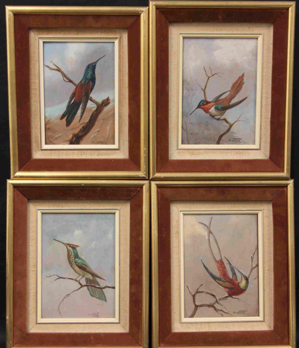 Renato Cataldi comparable auction result: 4 renato cataldi 1909 1981 hummingbird paintings