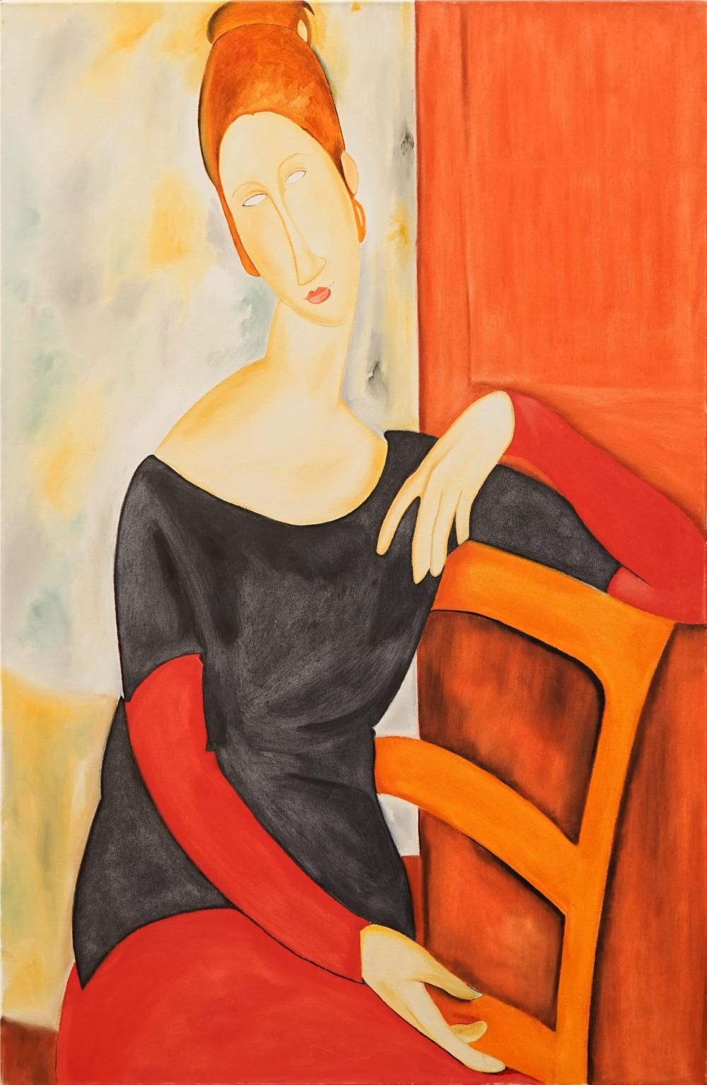 Allan Goddard comparable auction result: allan goddard 1950 2018 modigliani s muse after modiglinani 100 x 70cm