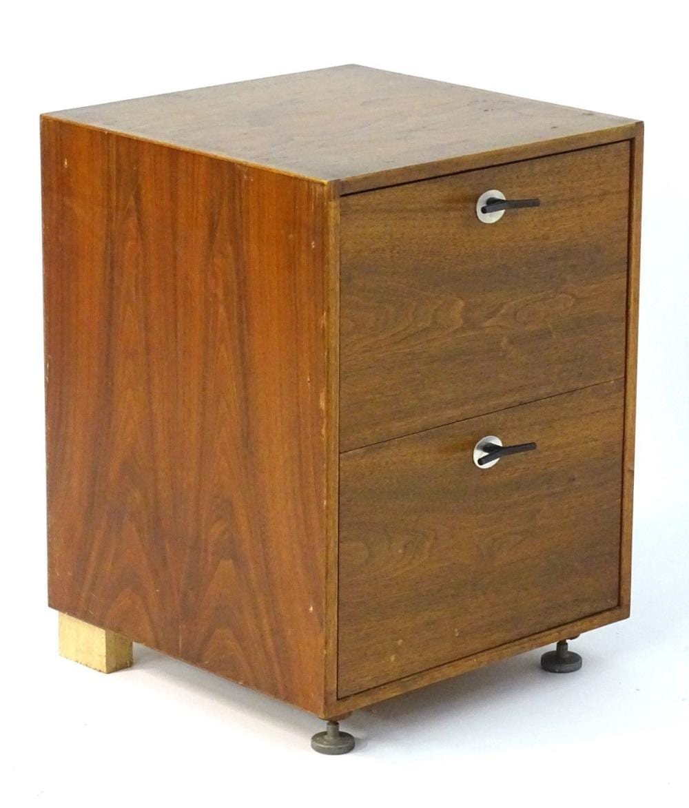 vintage retro an english younger afromosia african walnut 2 drawer filing cabinet designed by jen · Claydon Auctioneers · 2019-07-15 Jenoe Kuszka comparable auction result: vintage retro an english younger afromosia african walnut 2 drawer filing cabinet designed by jen