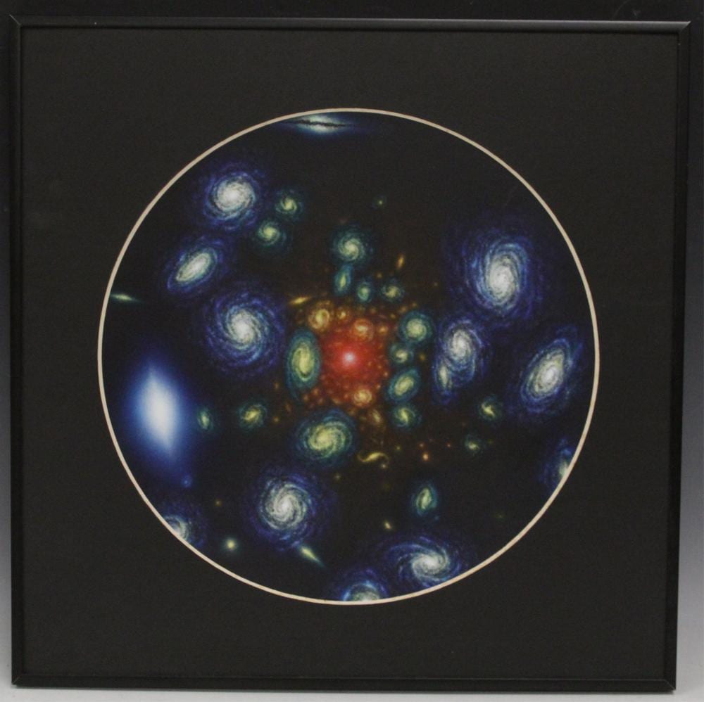 Geoffrey Chandler comparable auction result: geoffrey chandler framed circular painting