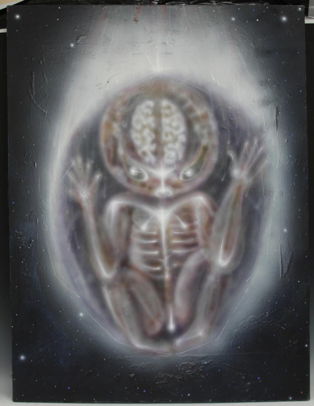 Geoffrey Chandler comparable auction result: geoffrey chandler painting on canvas of alien
