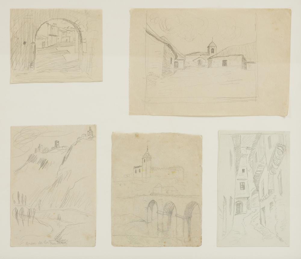 Domingues Alvarez comparable auction result: domingues alvarez 1906 1942 five views of spain drawings