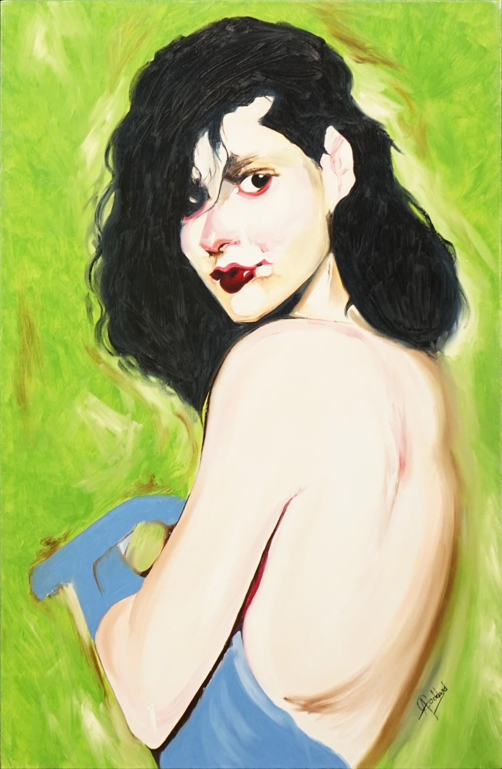 Allan Goddard comparable auction result: allan goddard 1950 2018 plum lips 91 x 61cm