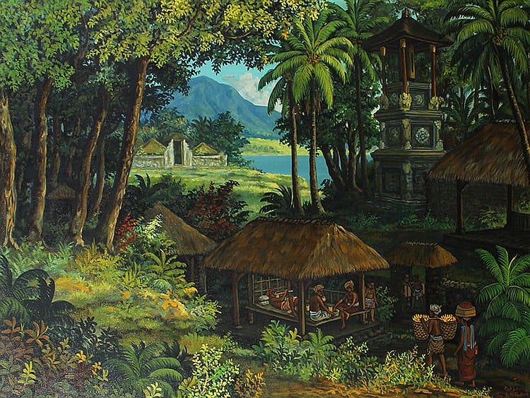 Pugug, Ida Bagus Made (Sanur, Bali, 1929 - 2005) - Village Life in Bali comparable sale