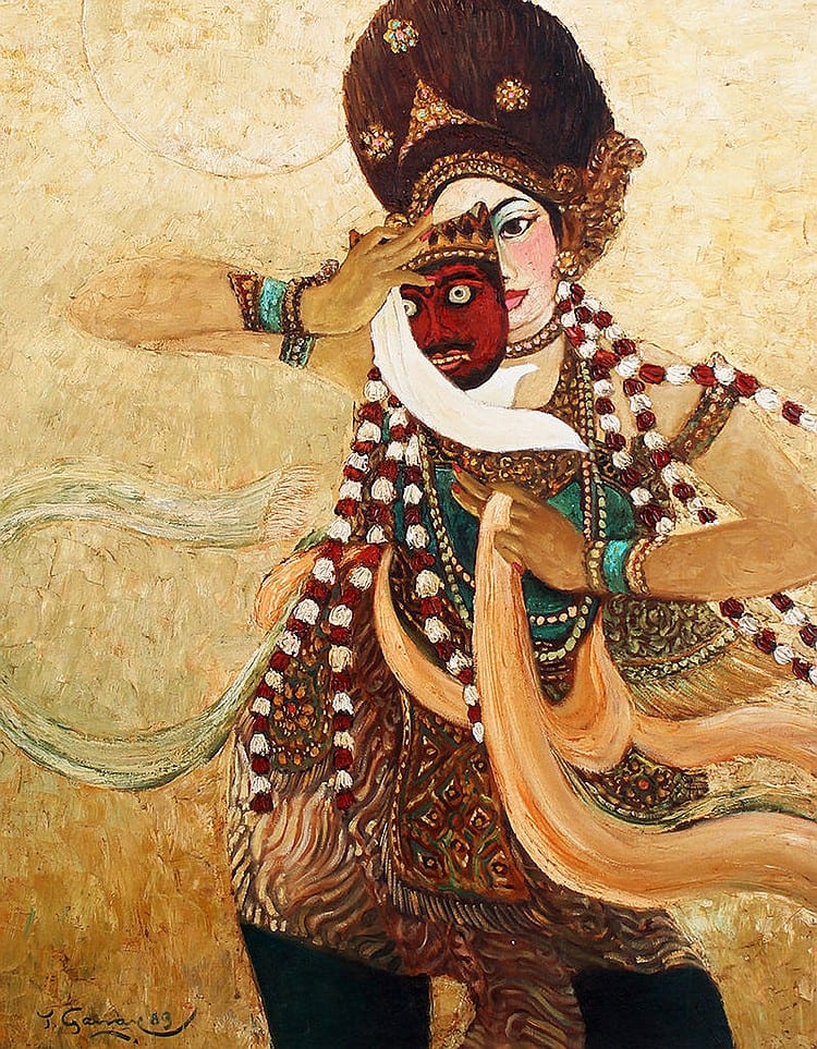 Tatang Ganar (Bandung, W. Java, 1936-2004) - Penari Topeng comparable sale
