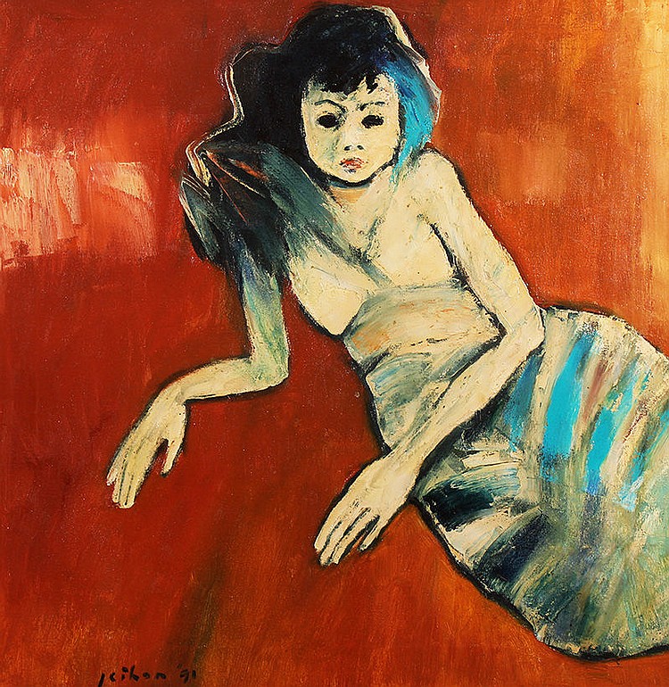 Jeihan Sukmantara (b. Solo, C. Java, 1938) - Mimin comparable sale