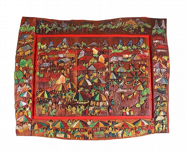 Amrus Natalsya (b. Medan, N. Sumatra, 1933) - Pasar Malam Kampung comparable sale