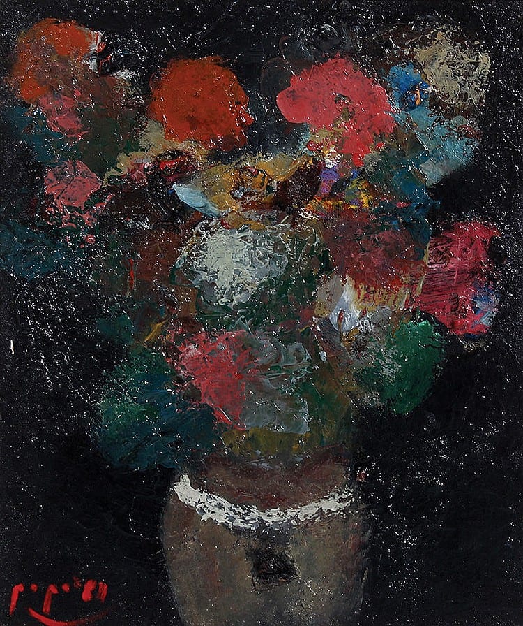 Popo Iskandar (Garut, W. Java, 1927 - Bandung, W. Java, 2000) - Flowers comparable sale